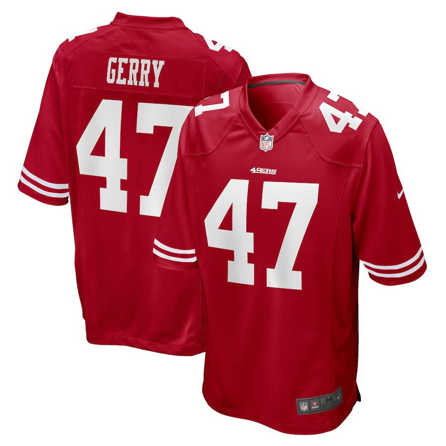 Men San Francisco 49ers 47 Nathan Gerry Nike Scarlet Game NFL Jersey